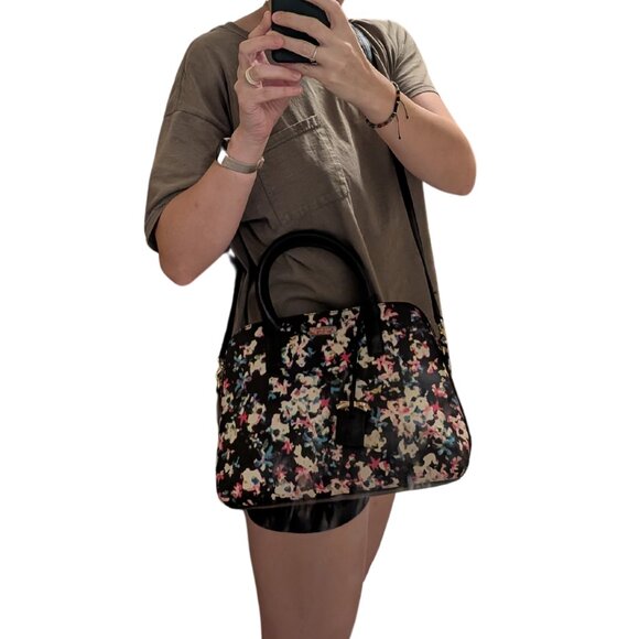 Kate Spade Black Floral Women's Bag - Picture 8 of 13